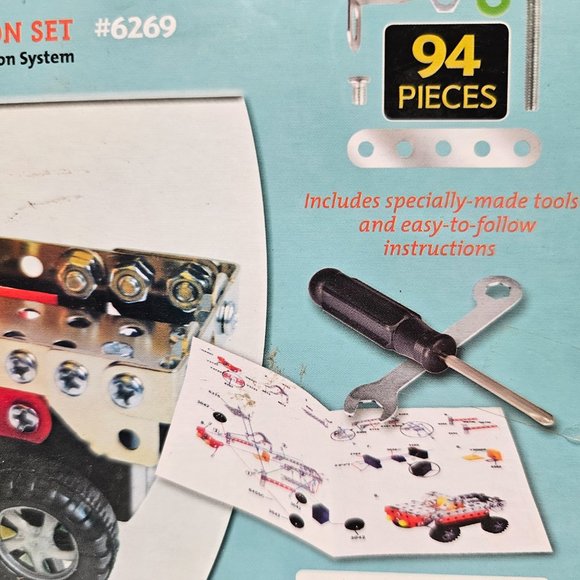 New Monster Truck Construction Set #6269 Stainless Steel 94pcs Pullback Motor - Picture 8 of 13